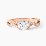 Bague Karin Argent Rose Oxyde De Zirconium - Bagues solitaires Femme | Histoire d&rsquo;Or
