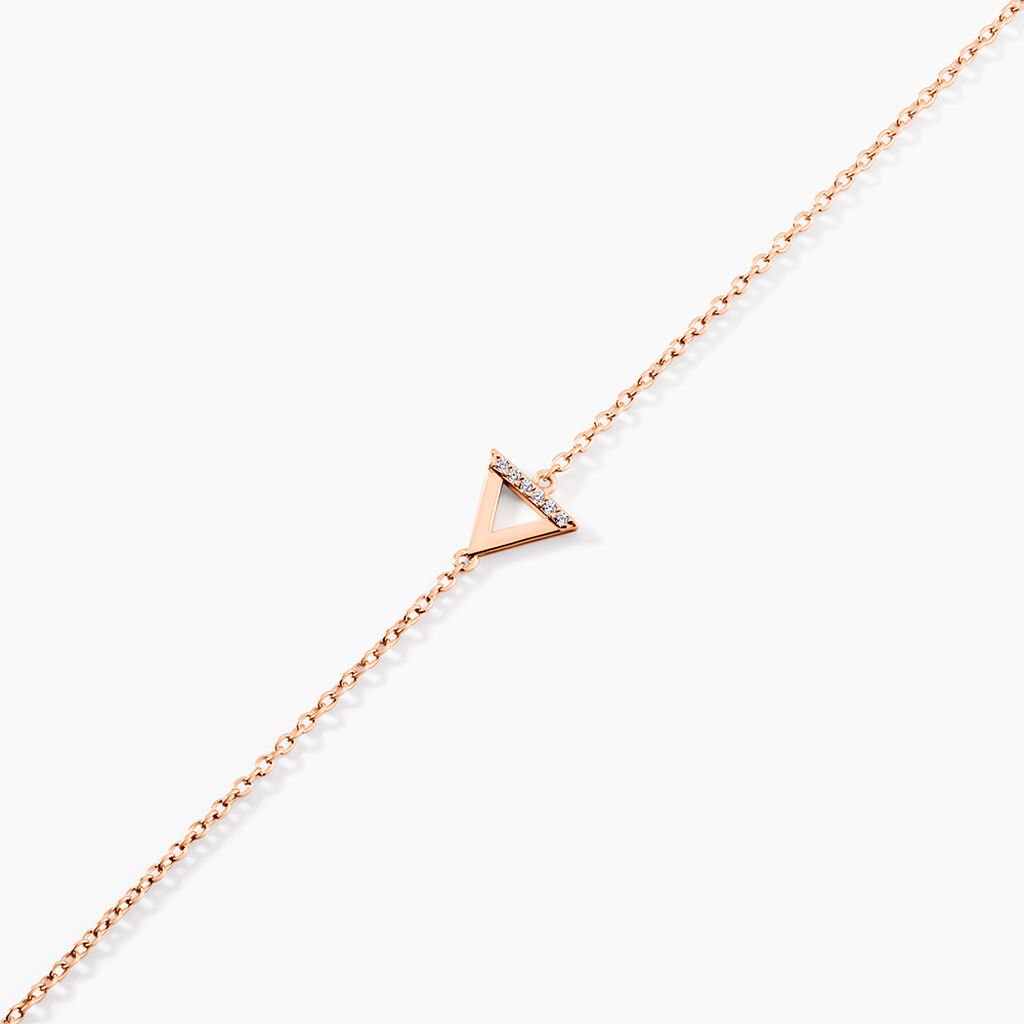Bracelet Lorena Argent Rose Oxyde De Zirconium - Bracelets Femme | Histoire d&rsquo;Or