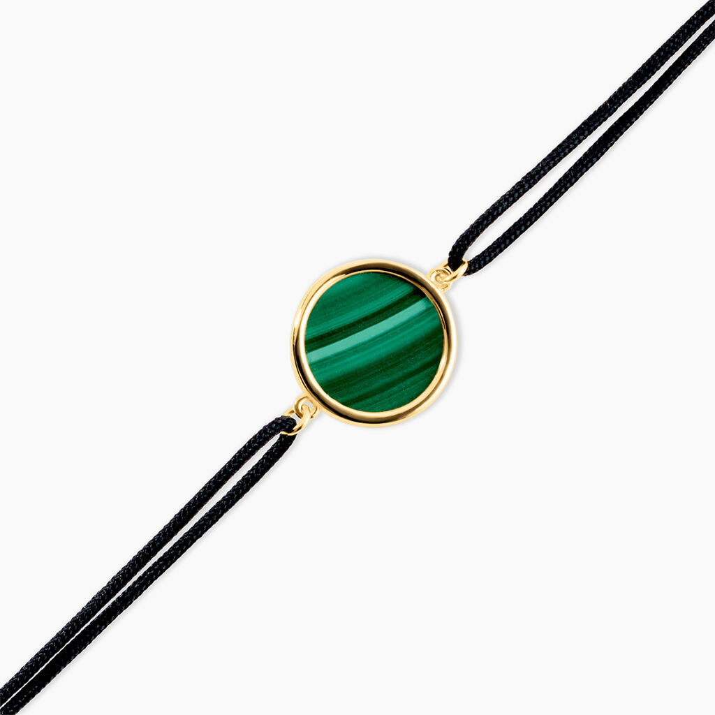 Bracelet Lucky Gems Or Jaune Malachite - Bracelets cordon Femme | Histoire d&rsquo;Or