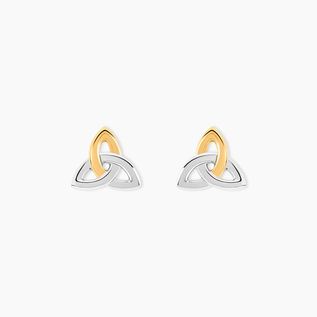 Boucles D'Oreilles Puces Or Jaune Argent Blanc - Clous d'oreilles Femme | Histoire d&rsquo;Or