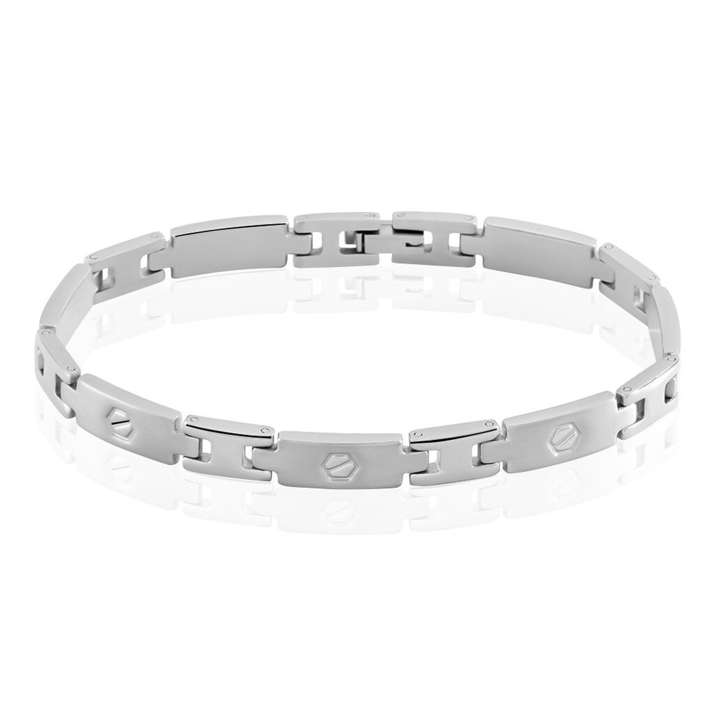 Bracelet Joe Acier Blanc - Bracelets Homme | Histoire d’Or