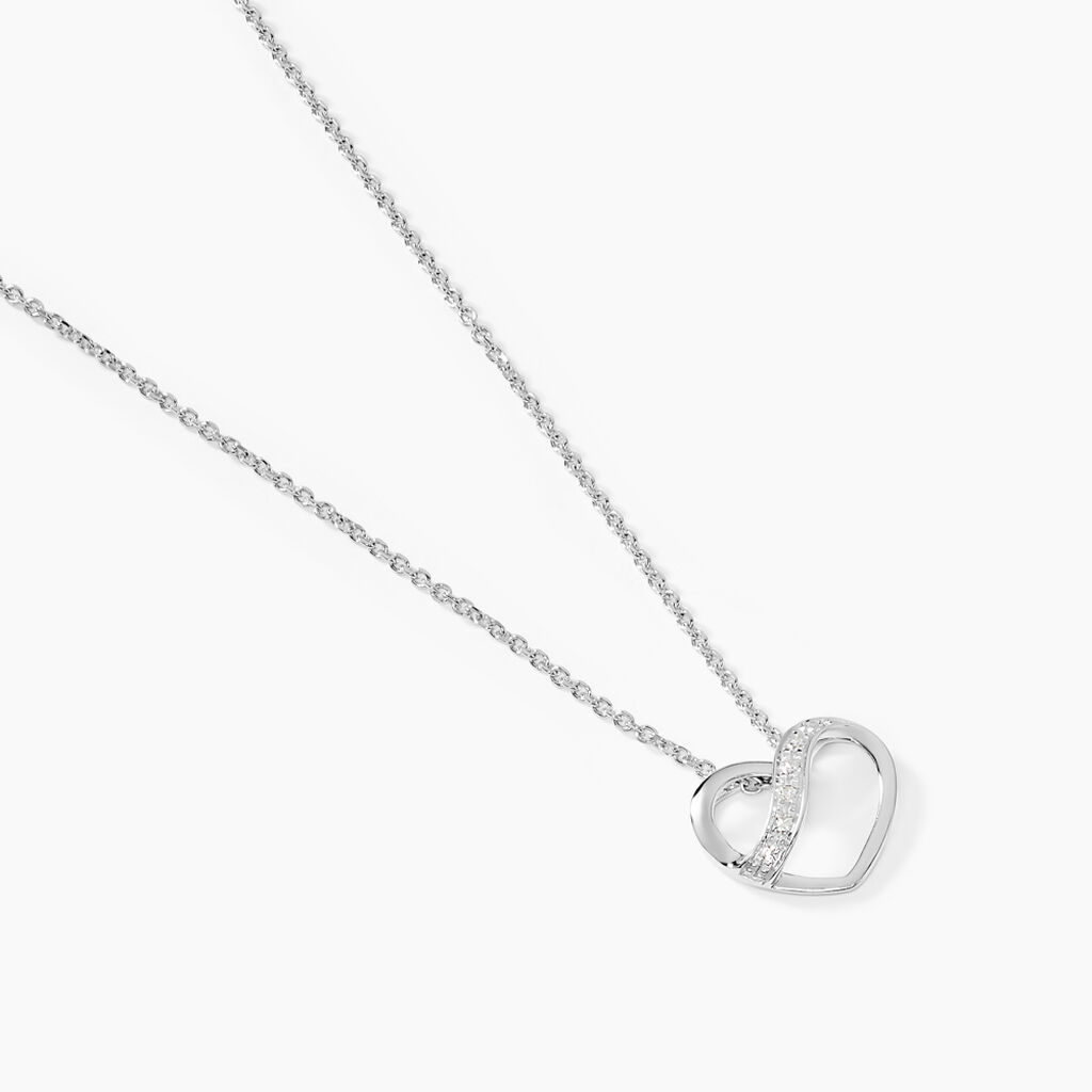 Collier Or Blanc Juliane Diamants - F&ecirc;te des m&egrave;res Femme | Histoire d&rsquo;Or
