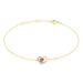 Bracelet Eliana Or Jaune Améthyste Oxyde De Zirconium - Bracelets Femme | Histoire d’Or