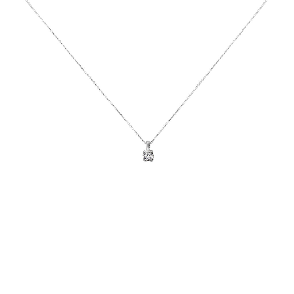 Collier Victoria Platine Blanc Diamant - Colliers Femme | Histoire d’Or
