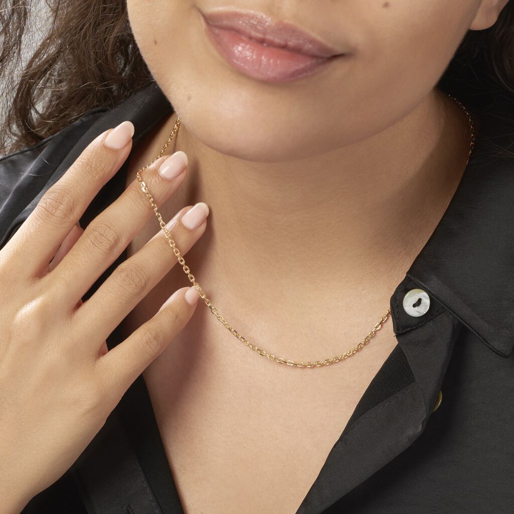 Chaîne Igoa Maille Forçat Diamantee Or Jaune - Chaines Femme | Histoire d’Or