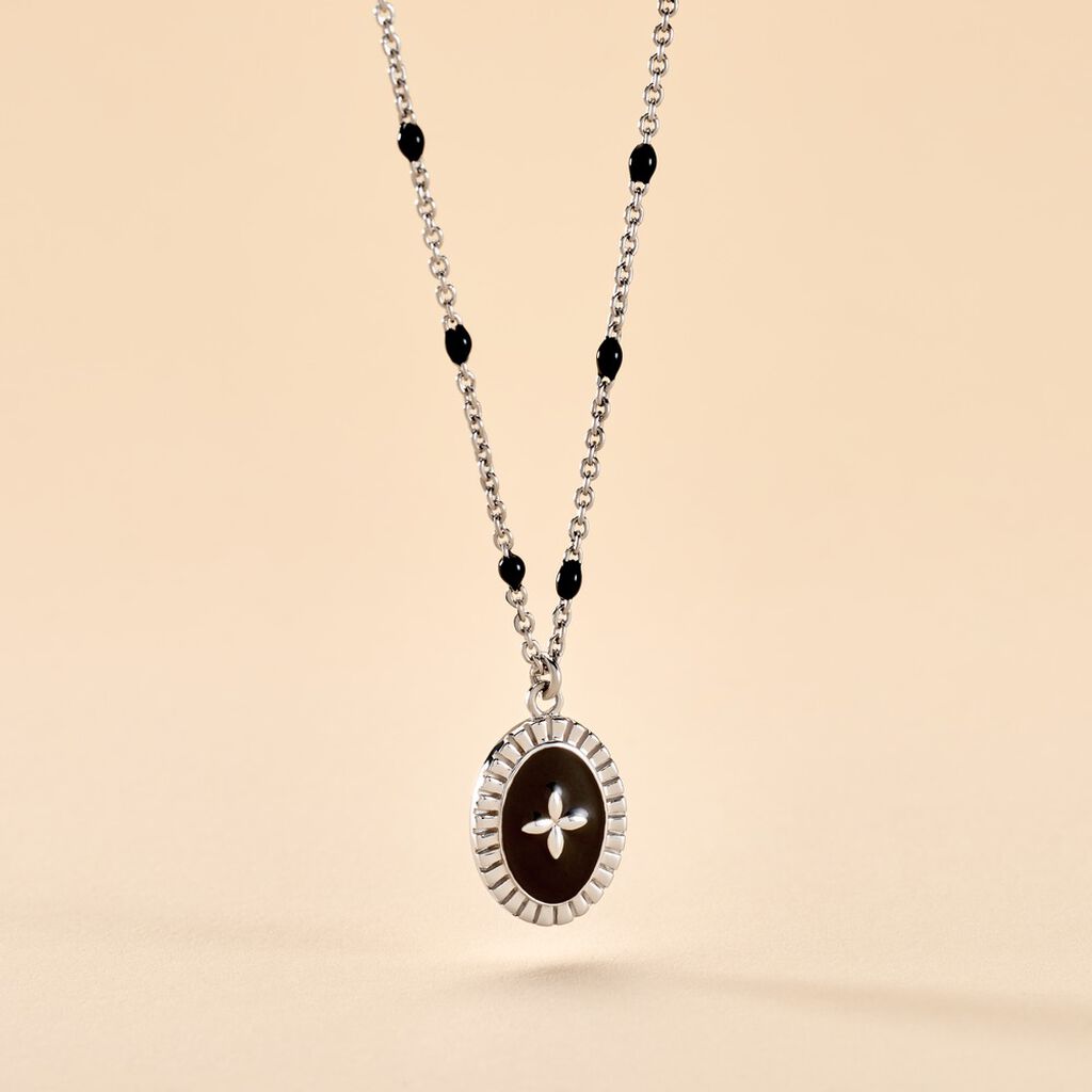 Collier Polka Argent Blanc - Sautoirs Femme | Histoire d&rsquo;Or