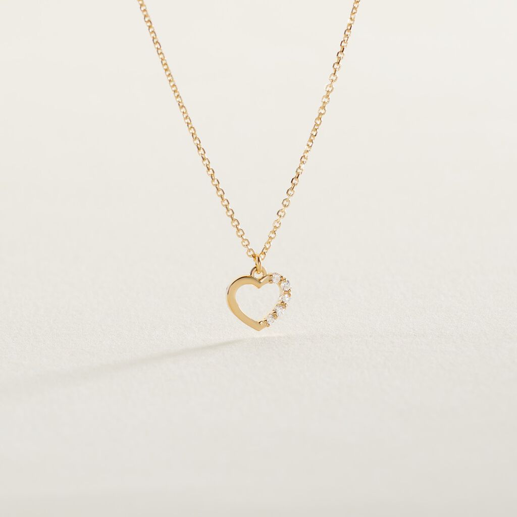 Collier Or Jaune Vehanouche Oxydes De Zirconium - Colliers Enfant | Histoire d&rsquo;Or