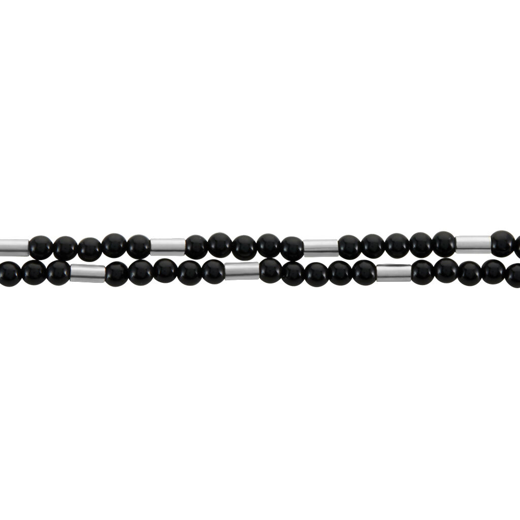 Bracelet Acier Blanc Augusto Agate - Bracelets Homme | Histoire d’Or