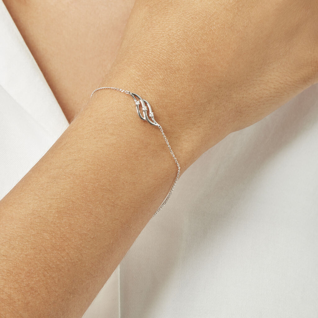 Bracelet Marnie Or Blanc Diamant - Bracelets Femme | Histoire d’Or