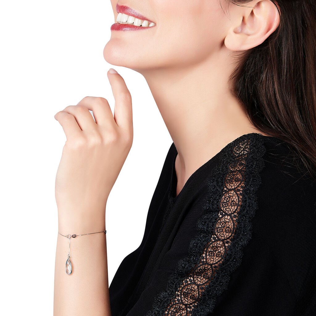 Bracelet Benedict Or Blanc Topaze - Bracelets Femme | Histoire d&rsquo;Or