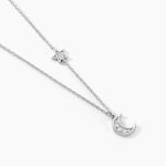 Collier Theoline Argent Blanc Oxyde De Zirconium - Id&eacute;es cadeaux Femme | Histoire d&rsquo;Or