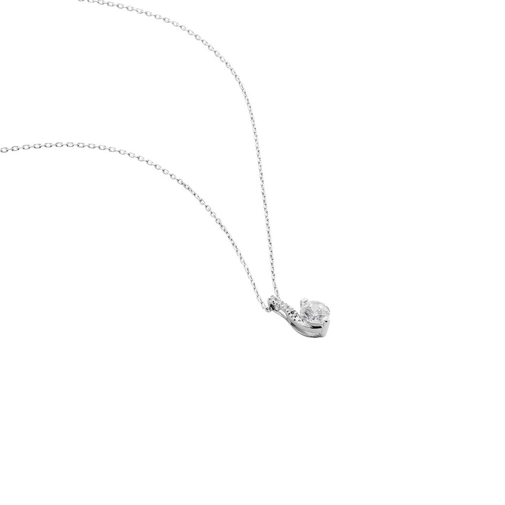 Collier Olly Or Blanc Oxyde De Zirconium - Colliers Femme | Histoire d’Or