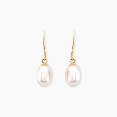 Boucles D'oreilles Pendantes Baroque Or Jaune Perle De Culture - Boucles d'oreilles pendantes Femme | Histoire d&rsquo;Or