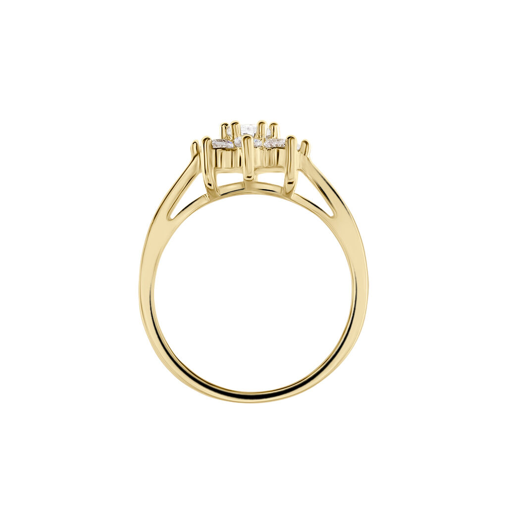 Bague Plaqué Or Mahats Oxyde De Zirconium - Bagues solitaires Femme | Histoire d’Or