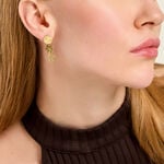 Boucles D'Oreilles Pendantes Hassana Acier Jaune - Boucles d'oreilles fantaisie Femme | Histoire d&rsquo;Or