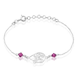 Bracelet Oumoul Argent Blanc Pierre De Synthese - Bracelets fantaisie Femme | Histoire d’Or