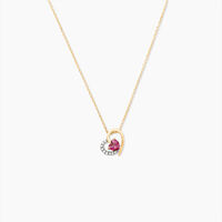 Collier Eliana Or Jaune Rhodolite Oxyde De Zirconium