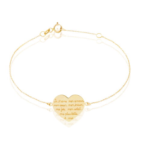 Bracelet Love Letter Or Jaune - Bracelets Coeur Femme | Histoire d’Or