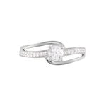 Bague Armelle Or Blanc Oxyde - Bagues solitaires Femme | Histoire d&rsquo;Or
