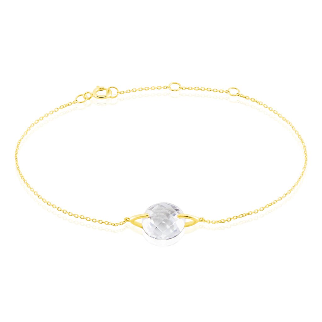 Bracelet Or Jaune Ludmille Oxyde De Zirconium - Bracelets Femme | Histoire d’Or