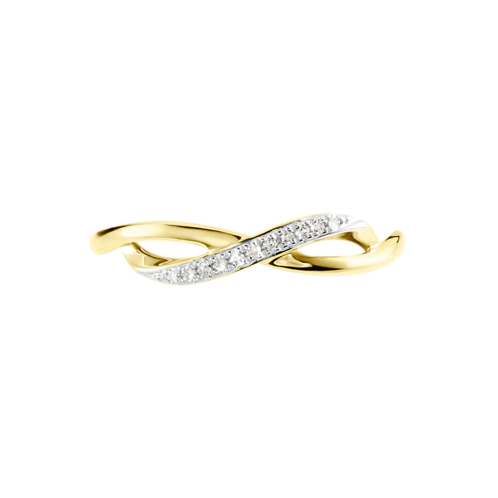Bague Smina Or Jaune Diamant - Bagues avec pierre Femme | Histoire d’Or