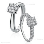 Bague Solitaire Charlene Or Blanc Diamant Synthetique - Bagues solitaires Femme | Histoire d&rsquo;Or