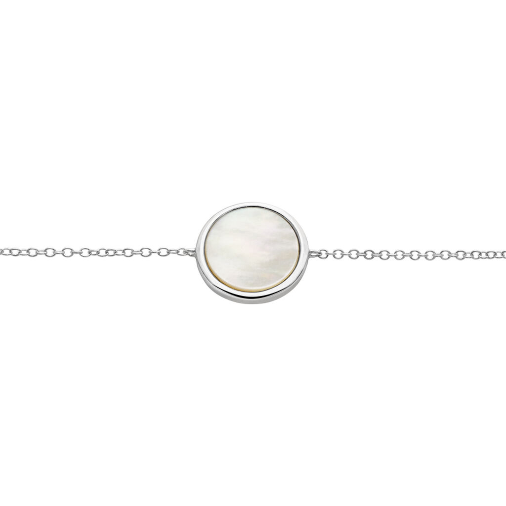 Bracelet Saül Argent Blanc Nacre - Bracelets fantaisie Femme | Histoire d’Or