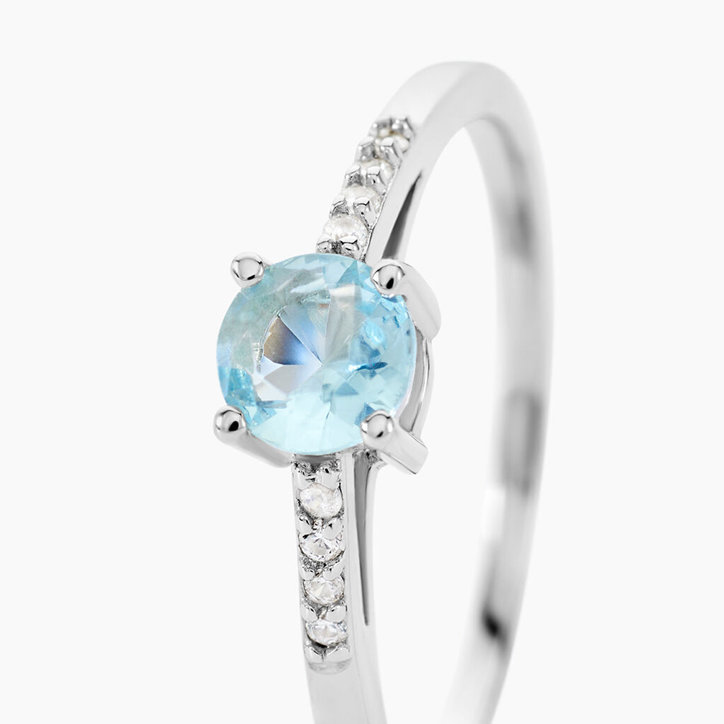 Bague Rio Argent Blanc Oxyde De Zirconium - Bagues solitaires Femme | Histoire d&rsquo;Or