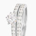 Bague Double Jeu Argent Blanc Oxyde De Zirconium - Bagues solitaires Femme | Histoire d’Or
