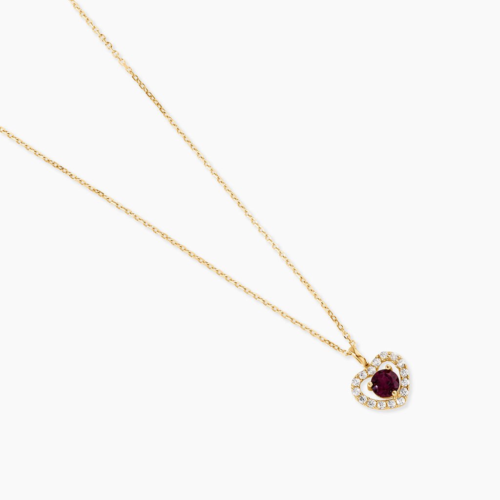 Collier Norm Or Jaune Rhodolite Oxyde De Zirconium - Colliers Femme | Histoire d&rsquo;Or
