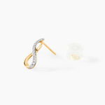 Boucles D'oreilles Puces Osanna Or Jaune Diamants - Clous d'oreilles Femme | Histoire d&rsquo;Or
