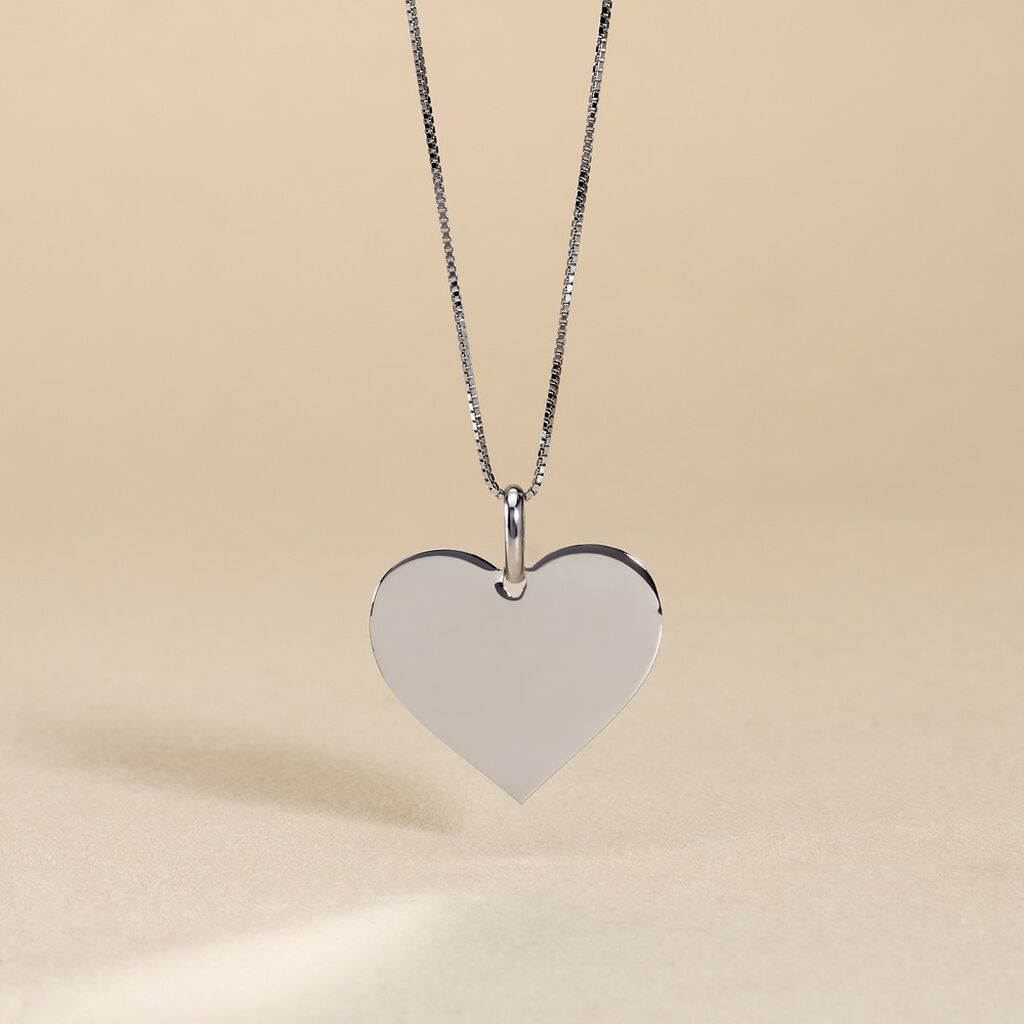 Pendentif Lisa Or Blanc - Cadeaux de naissance Femme | Histoire d’Or