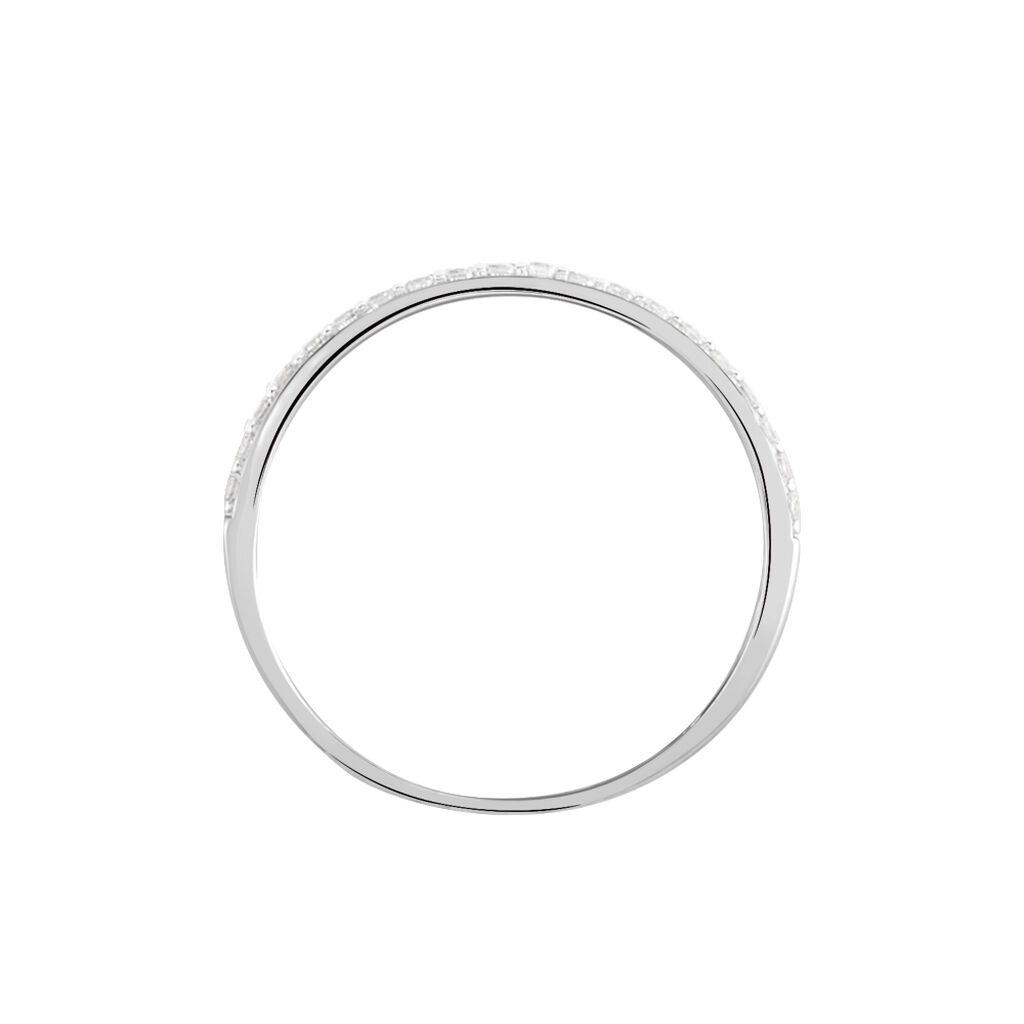 Alliance Lison Or Blanc Oxyde De Zirconium - Bagues avec pierre Femme | Histoire d’Or