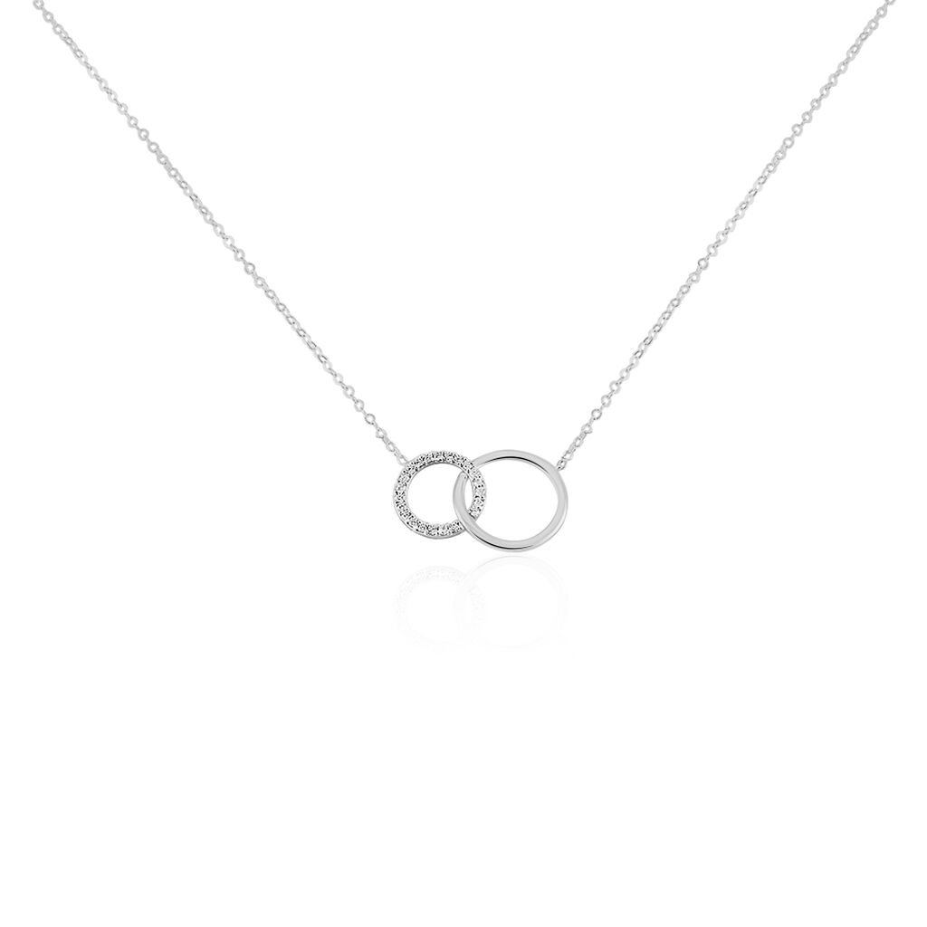 Collier Or Blanc Nesrine Oxydes - Colliers Femme | Histoire d&rsquo;Or