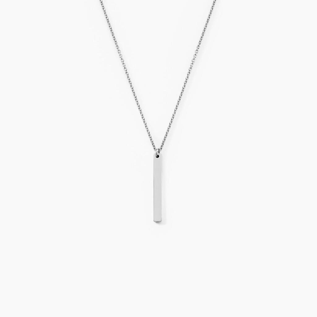 Collier Argent Blanc Fedor - Bijoux sans pierre Homme | Histoire d&rsquo;Or