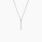 Collier Argent Blanc Fedor - Bijoux sans pierre Homme | Histoire d&rsquo;Or