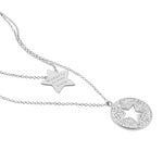Collier Ambre Argent Blanc Oxyde De Zirconium - Colliers doubles et triples cha&icirc;nes Femme | Histoire d&rsquo;Or