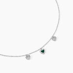 Collier Lovia Argent Blanc Malachite Oxyde De Zirconium - Colliers fantaisie Femme | Histoire d&rsquo;Or