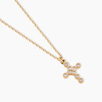 Collier Dainty Plaqu&eacute; Or Jaune Oxyde De Zirconium - Colliers Femme | Histoire d&rsquo;Or