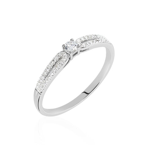 Bague Solitaire Katalina Or Blanc Diamant - Bagues solitaires Femme | Histoire d’Or