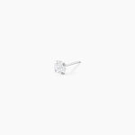 Boucles D'Oreilles Puces Iarfhlaith Or Blanc Oxyde De Zirconium - Clous d'oreilles Homme | Histoire d&rsquo;Or