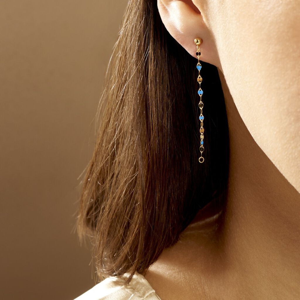 Boucles D'oreilles Pendantes Or Jaune Asteria - Boucles d'oreilles pendantes Femme | Histoire d’Or