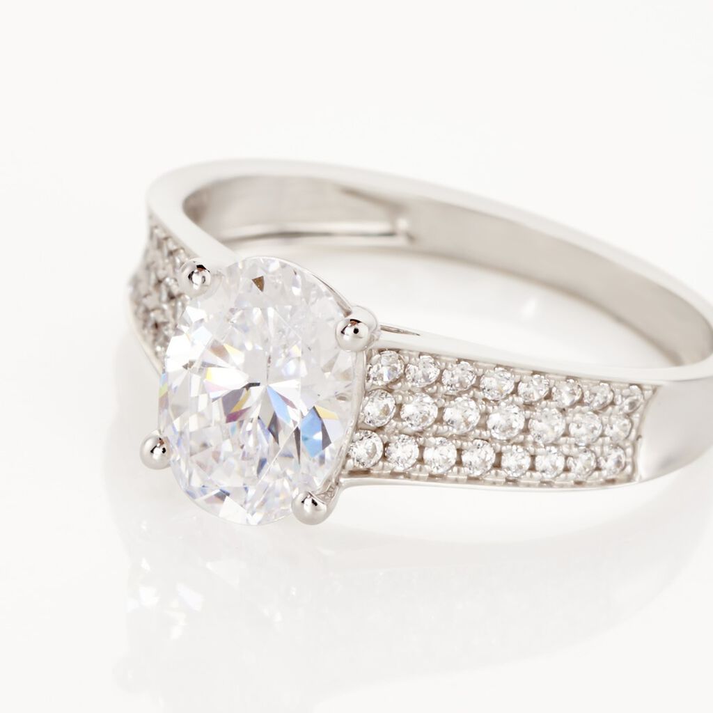 Bague Or Blanc Morganenn Oxyde - Bagues solitaires Femme | Histoire d’Or