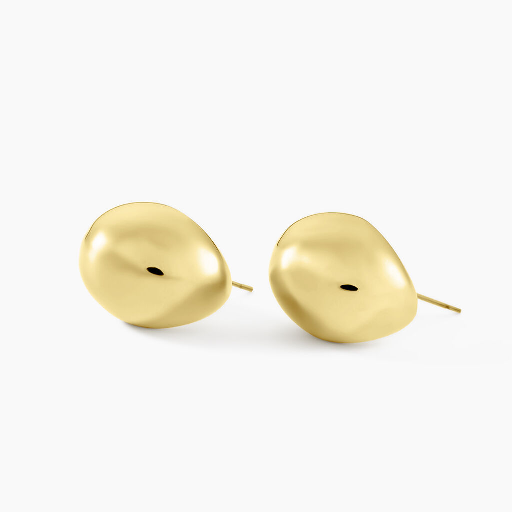 Boucles D'oreilles Puces Adoree Acier Jaune - Boucles d'oreilles fantaisie Femme | Histoire d&rsquo;Or