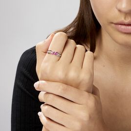 Bague Amarylis Or Blanc Rubis Diamant - Bagues avec pierre Femme | Histoire d’Or