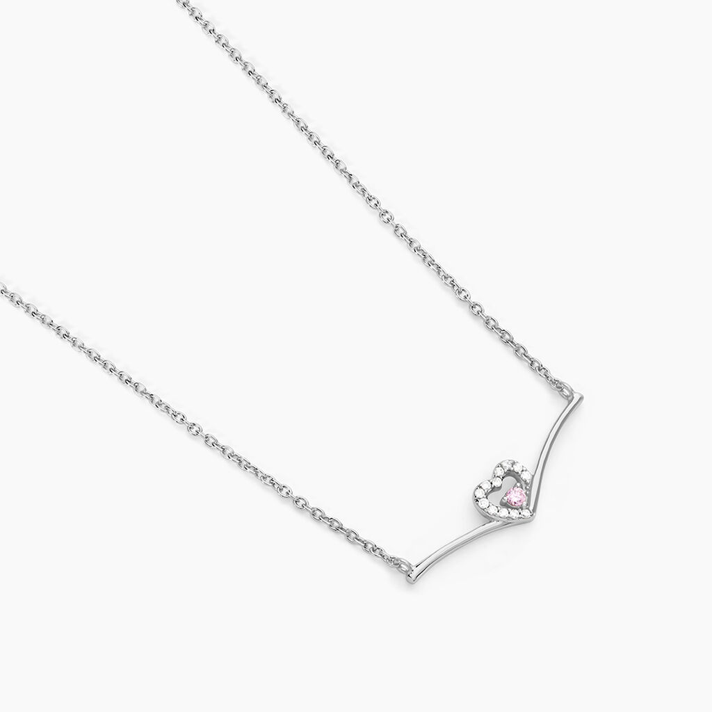 Collier Miline Argent Blanc Oxyde De Zirconium - Colliers fantaisie Femme | Histoire d&rsquo;Or