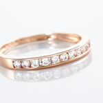 Bague Davila Or Rose Oxyde De Zirconium - Alliances Femme | Histoire d&rsquo;Or