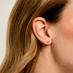 Boucles D'Oreilles Puces Bas Or Jaune Oxyde De Zirconium - Clous d'oreilles Femme | Histoire d&rsquo;Or