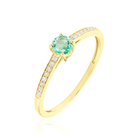 Bague Hardy Or Jaune Emeraude Diamant - Bagues solitaires Femme | Histoire d’Or