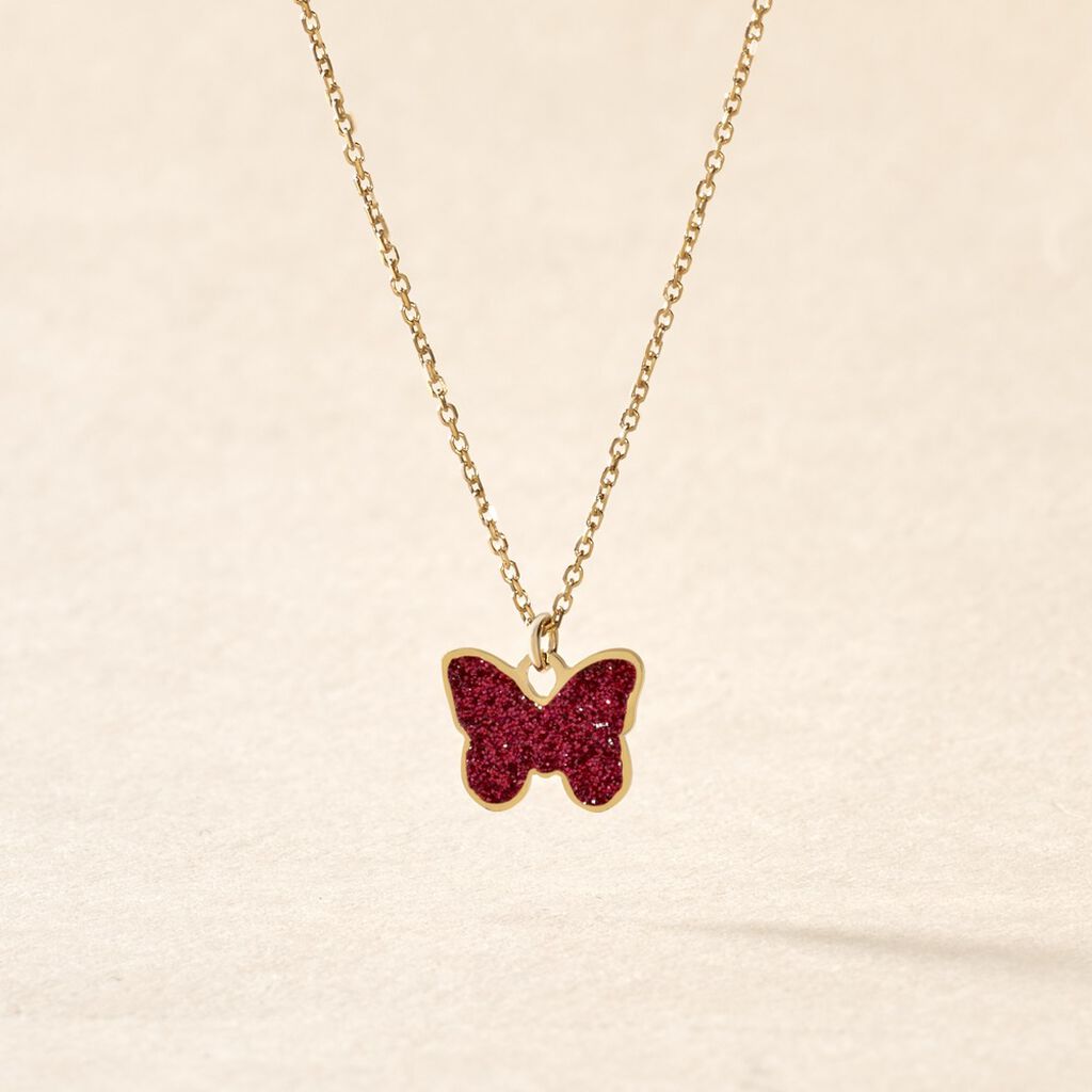 Collier Solena Papillon Or Jaune - Colliers Enfant | Histoire d&rsquo;Or